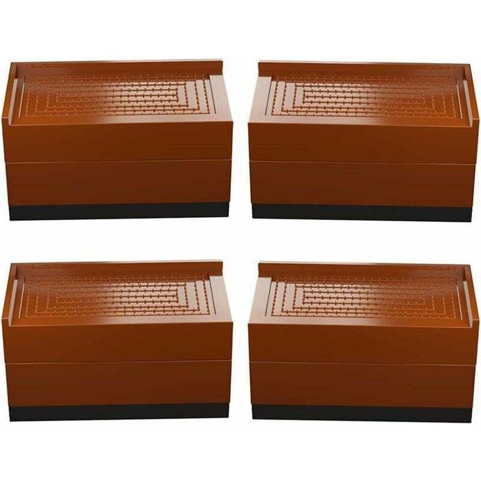 Rehausseurs de meubles - PZCC - Lot de 4 - Réglables 75/15 cm - Plastique solide antidérapant - Support 500 kg