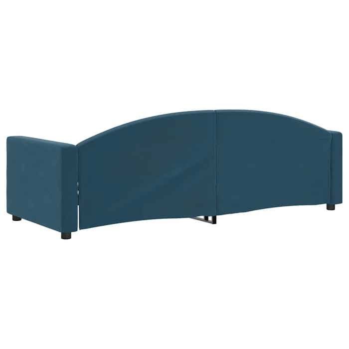 Remise 2026®Lit de repos simple - banquette lit Adulte - sans matelas - bleu 80x200cm velours 488 5386369