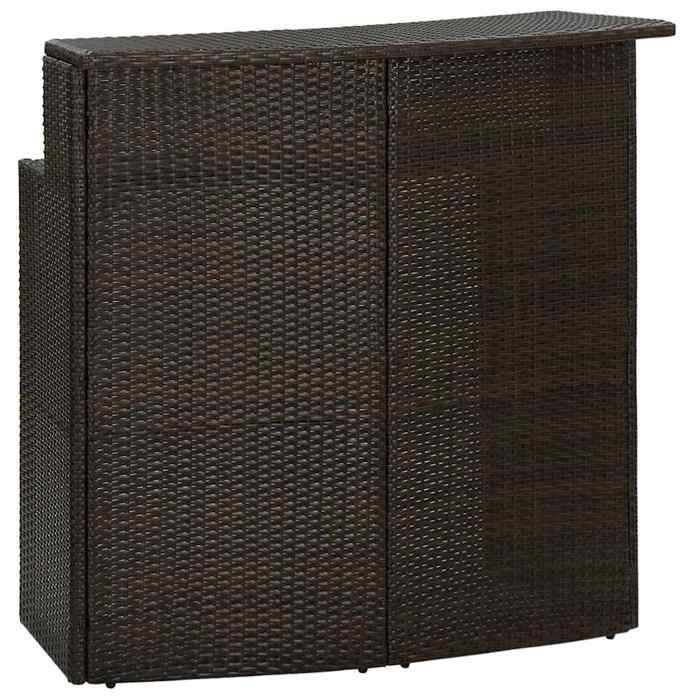 Promo étéTable Terrasse - Brun - Table de bar 1 PC - SWEETY - Table de Repas - de jardin 1 PC - SWEETY - Table de Repas - Marron 1