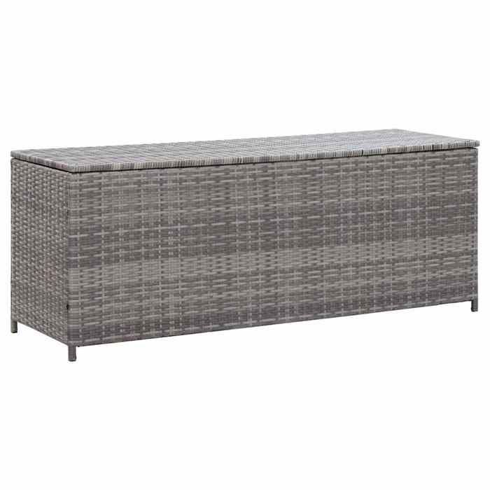 Gris Boîte de rangement de jardin - Pour terrasse - Coffre de Stockage - gris 150x50x60 cm résine tressée LH6166984 Gris Boîte de rangement de jardin - Pour terrasse - Coffre de Stockage - gris 150x50x60 cm résine tressée LH6166984