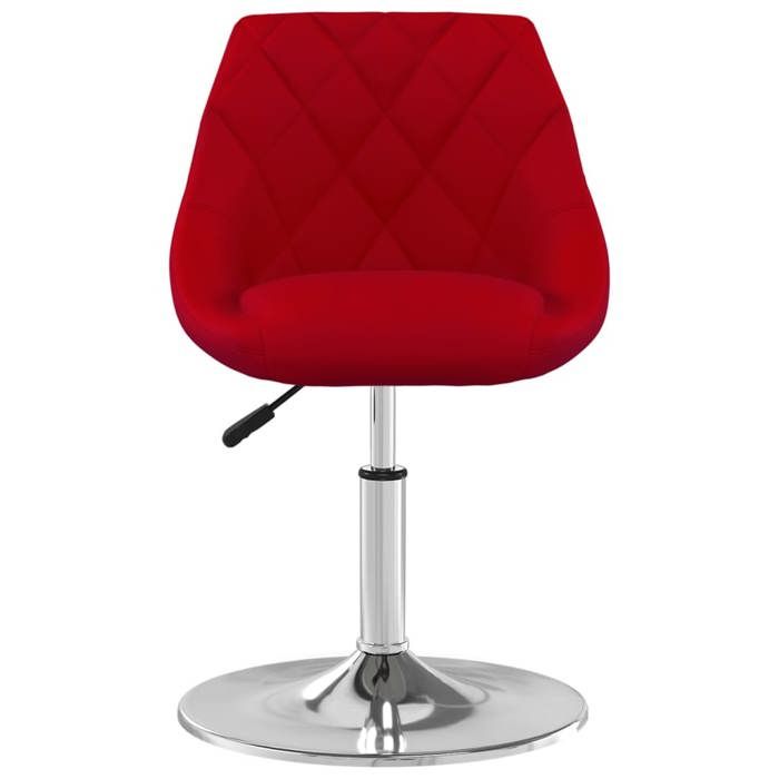 Chaises cuisine(2 pcs) - Rouge - Chaises pivotantes à manger - 2 personnes - Rouge bordeaux Velours 46x44x(62.5-77.5) cm F3203