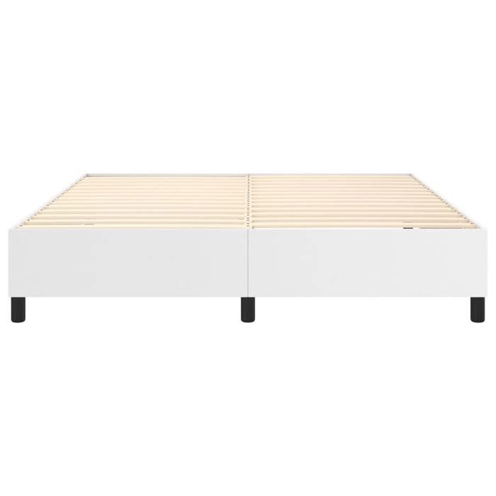 Sommier à ressorts de lit Blanc 180x200 cm Similicuir_2 ans garantie_89008