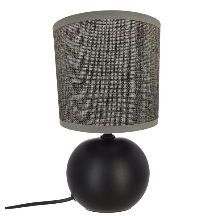 lampe de chevet timeo noir strie