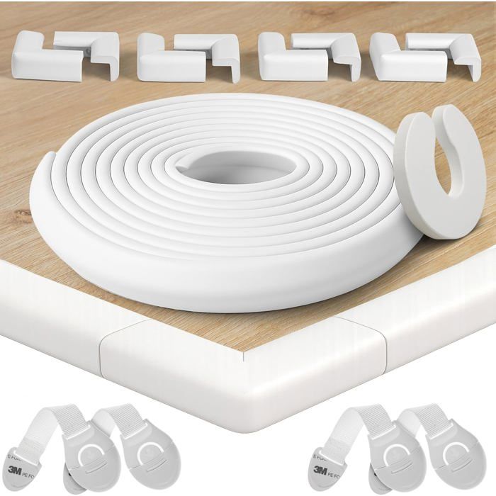 Kit Protection Bébé Complet - 6 4m Mousse Souple - Bords et Angles Anti-Choc - Sécurité Meubles Maison - Pour Famille CASSETTE VHS