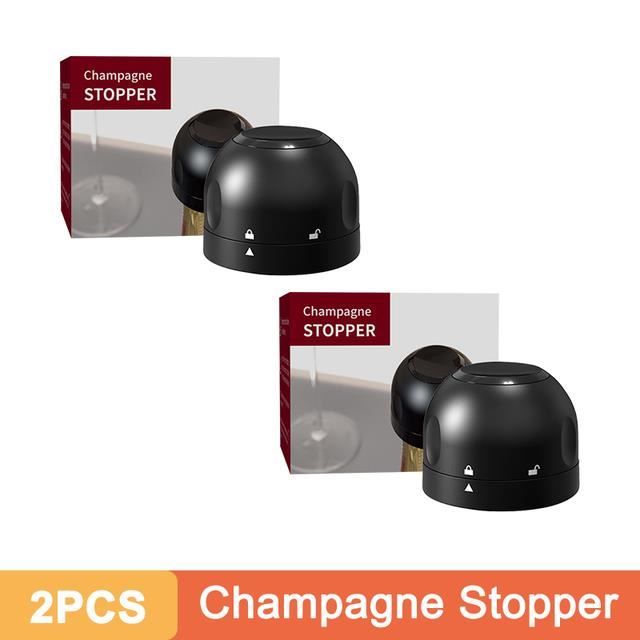 ChaneeHann Lot De 2 Bouchons Sous Vide Vin + Champagne – Avec Marqueur De Date – Garde Le Vin Frais Plus Longtemps