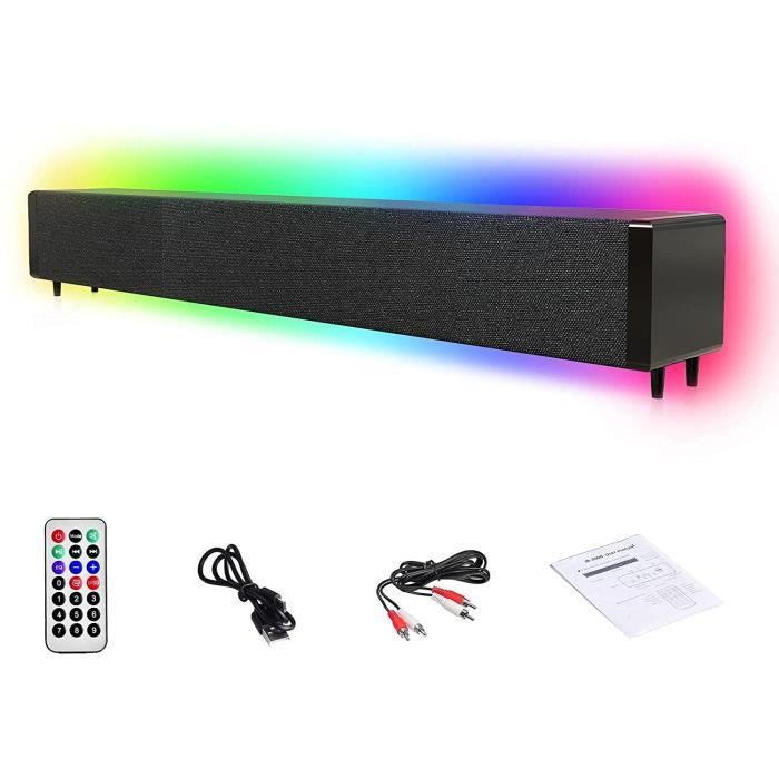 Majority Bowfell Barre De Son TV 50W Bluetooth – Enceinte Home Cinema 2.0, Optique RCA USB AUX, Égaliseur, Télécommande – Noir