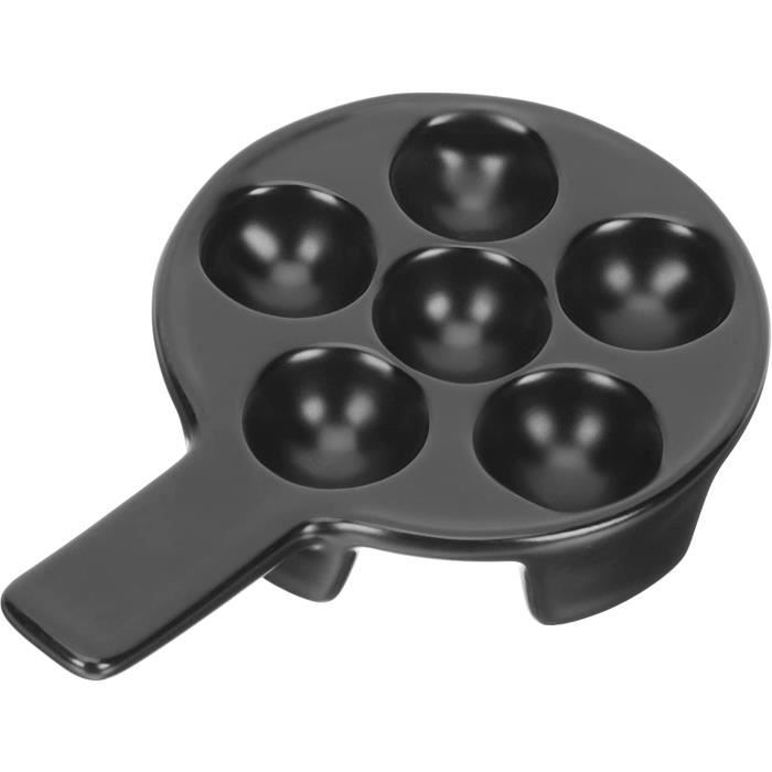 Lot De 6 Caquelons à Escargots En Grès Marron – 6 Trous ø 16 Cm