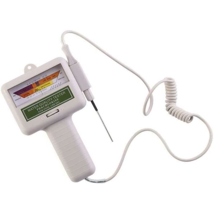 Testeur De Qualité D'Eau Portable GLOGLOGLOW - Analyseur PH & Chlore 2-en-1 Pour Piscine Et Spa
