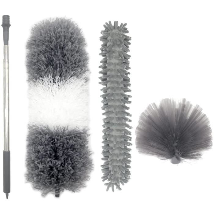 Plumeau essuie-poussière télescopique Lavable en Microfibre , Plumeau  d'araignée,avec Tige télescopique et Balai d'angle Pliab[21] - Cdiscount  Maison