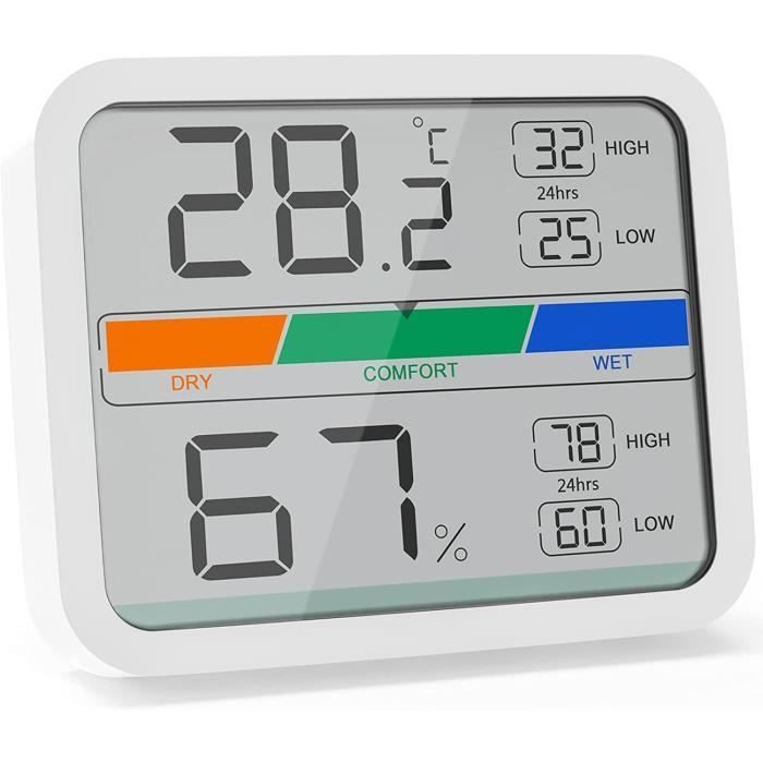 Thermomètre-hygromètre numérique Couleur : Argent[75] - Cdiscount Bricolage