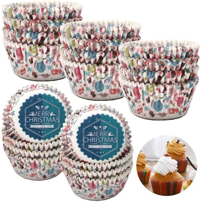 100 Caissettes Cupcake Rose Et Bleu - Moules à Muffins Jetables Pour Fêtes, Anniversaires Et Mariages