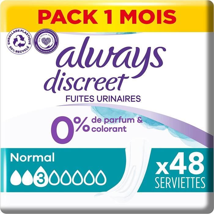 Serviettes Hygièniques Discreet 0 48 Hygiéniques Incontinence Femme