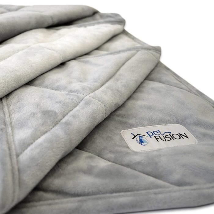 PetFusion Coperta Morbida Per Cani E Gatti - 79x69 Cm, Micro Peluche Reversibile, Grigio - Foto 3