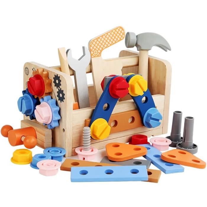 Jouet en Bois - KAKOO - Boîte à outils éducative Enfant - 3 ans et plus