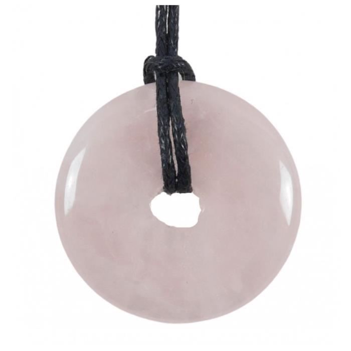 Disque Pi Chinois En Obsidienne Translucide - Pendentif - Diamètre 3 Cm - Noir