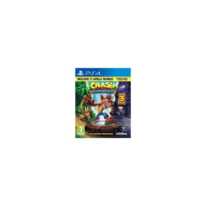Jeu vidéo - Activision - Crash Bandicoot N. Sane Trilogy - PS4 - 1 joueur - Edition Standard