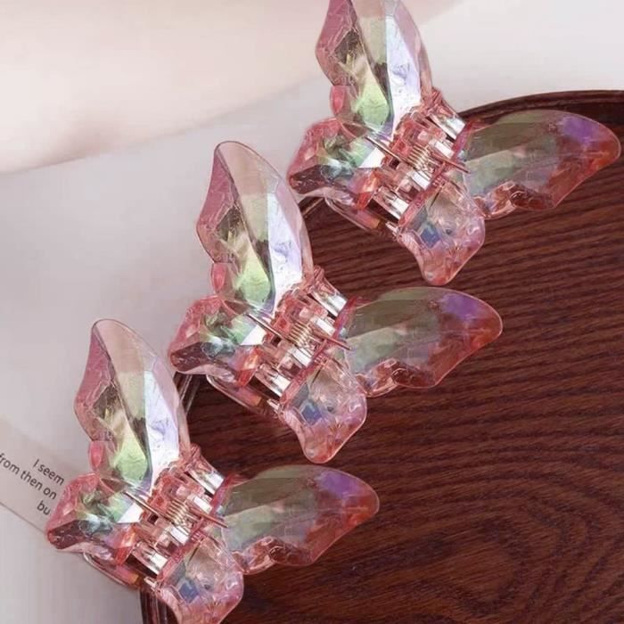 Grandes pinces à cheveux en cristal - Motif crocodile