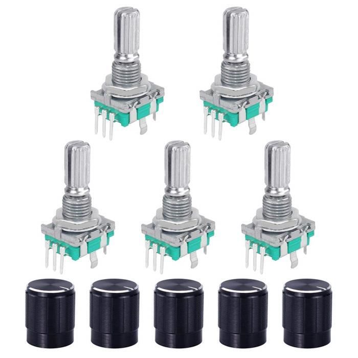 Lot De 10 Encodeurs Rotatifs EC11 7 Broches 20mm D-Arbre - Pour Projets électroniques