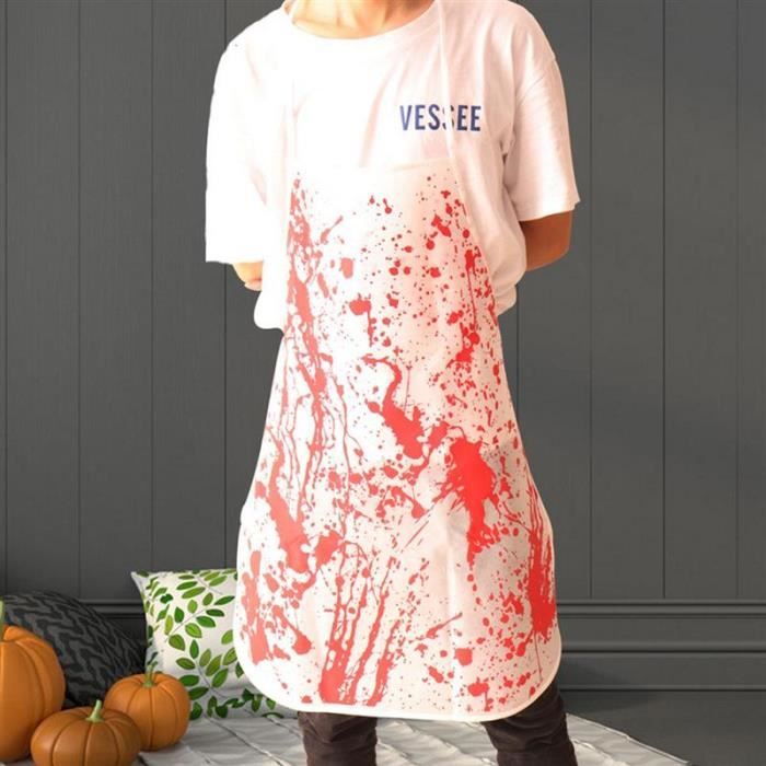 JWDMHSJ Tablier Halloween Boucher à La Deguisement Ave Bandeau Autocollant Costume Halloween Pour Adultes Et Adolescents Pour Fête D'Halloween Carnaval (A