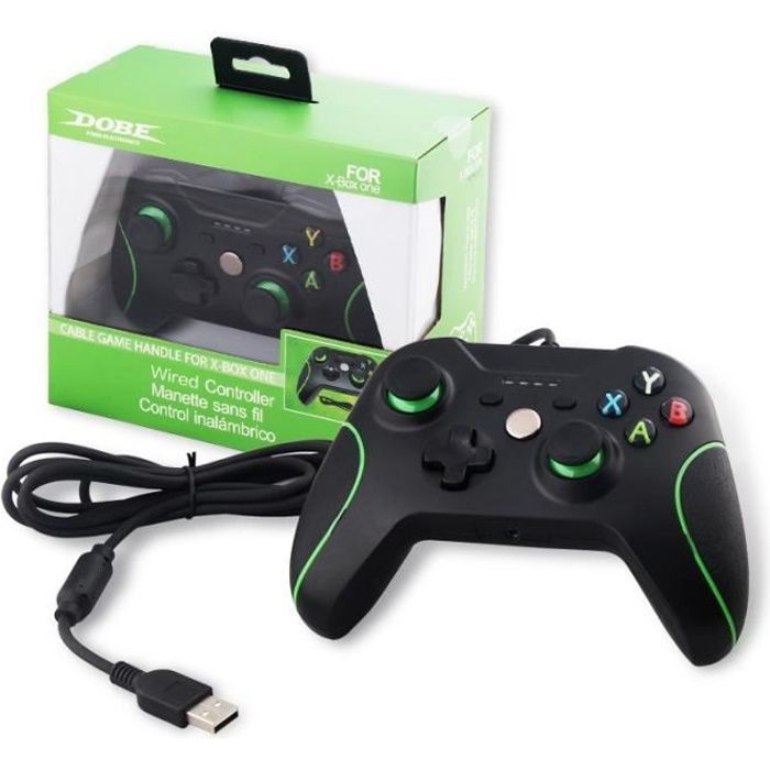  Manette Xbox One Filaire Controleur de Jeux DualShock Manette Bluetooth Manette XBOX one pour PC & Xbox One - Noir 