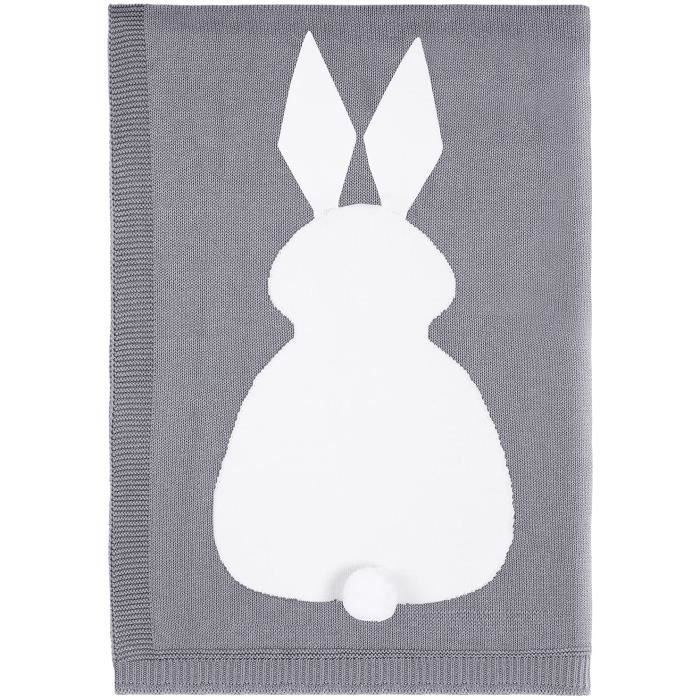 Couverture Bebe 75 100 Cm Couverture Bebe Lapin Tricot Douce Et Mignonne Universelle Pour Les Garcons Et Les Filles Gris 43 Cdiscount Puericulture Eveil Bebe
