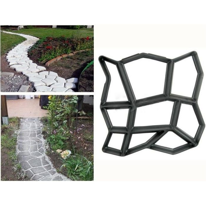 30 cm TOOGOO DIY Patio Promenade Maker Stepping Stone Beton Pave Moule Reutilisable Chemin Maker Moule Jardin Pave Pierre Moules 30