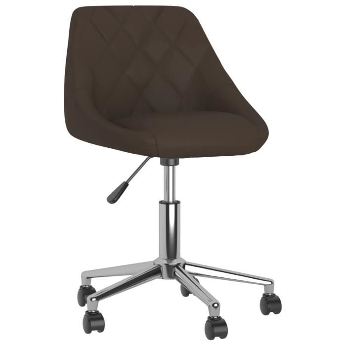 Chaise De Bureau Pivotante 360° Avec Accoudoirs - Gris Foncé - Support Jusqu'à 150 Kg - Réglable En Hauteur - Pour Bureau à Domicile