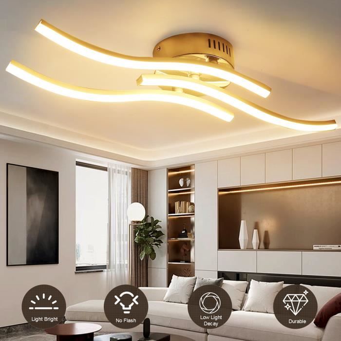 Plafonnier LED Moderne Pr Chambre Salon Cuisine blanc chaud - Cdiscount  Maison