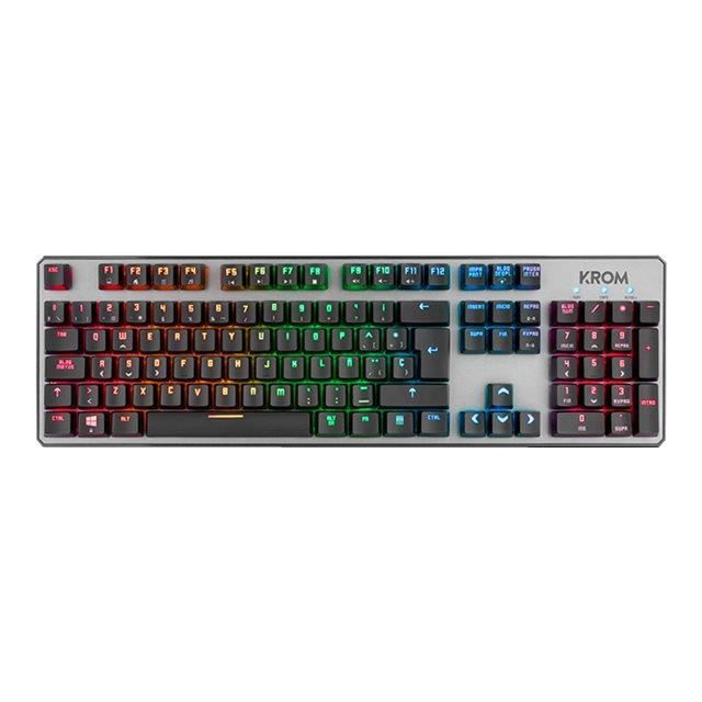 Clavier NOX KROM Kernel - Rétroéclairé RGB - Mécanique - Noir - USB