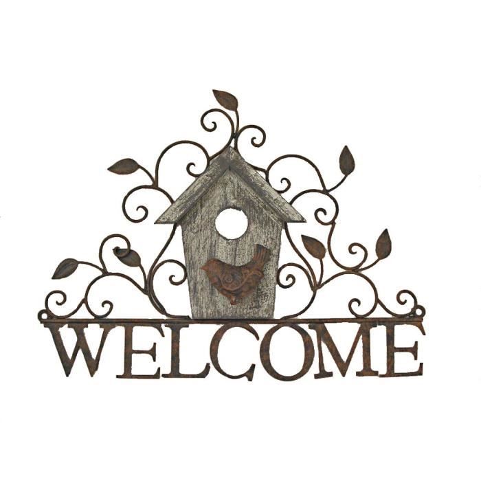 WELCOME décoration fer forgé & bois neuf METAL - Achat ...