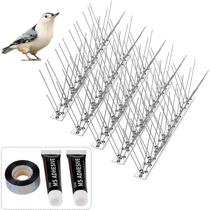 Lot 60 Pics Anti-pigeons Inox – 18 Mètres – Répulsif Oiseaux Pour Balcon, Toit, Gouttière