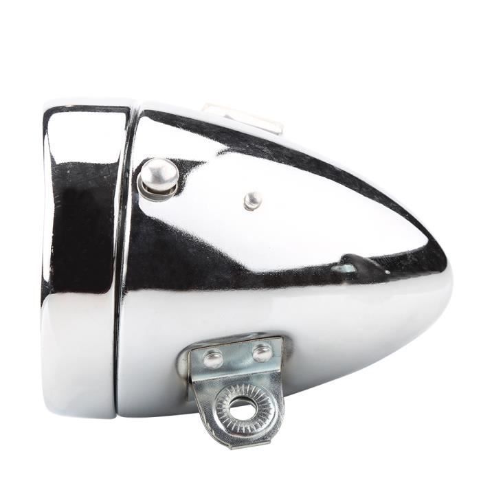 Garosa phare de bicyclette 6 LED vélo vintage vélo phare avant lampe de poche phare avec support argent