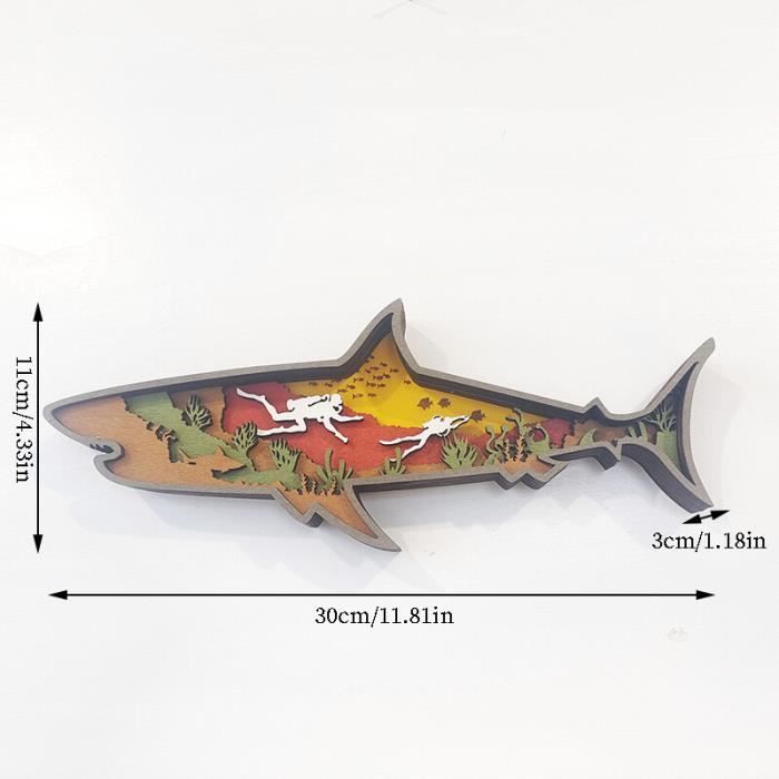 ODOORACT Statues Et Figurine De Loup Hurlant En Bois Sculpté à La