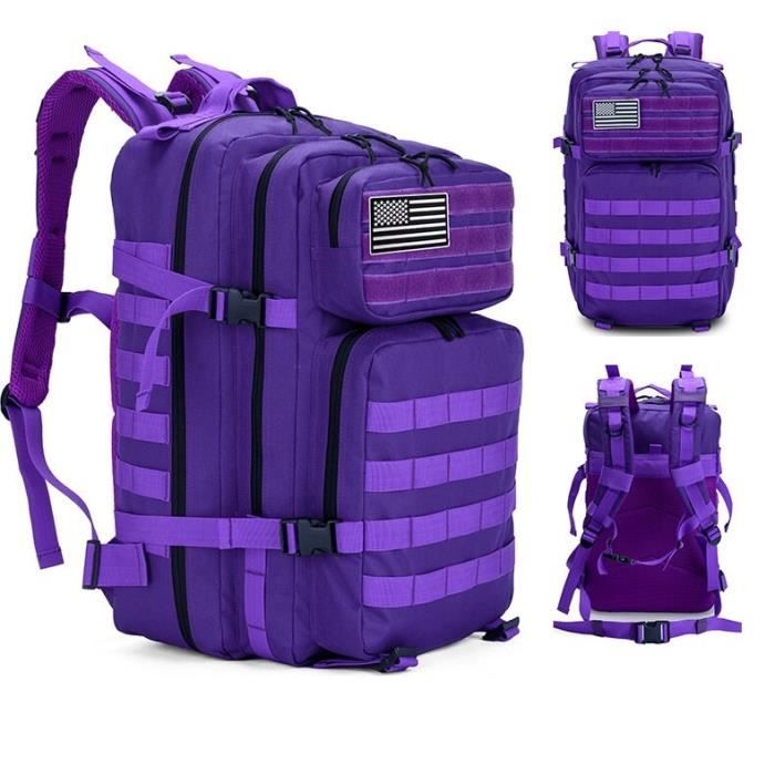 Sac à Dos Tactique Militaire 45L – Étanche, Grande Capacité, Nylon Camouflé