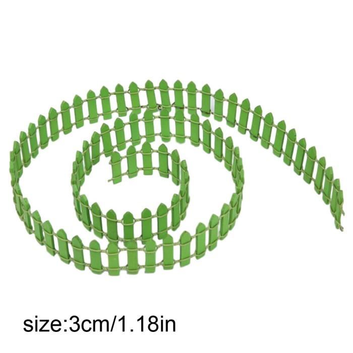 100 * 5cm Mini Clôture En Bois Bricolage Miniature Fée Jardin Bois Barriere Maison De Poupee