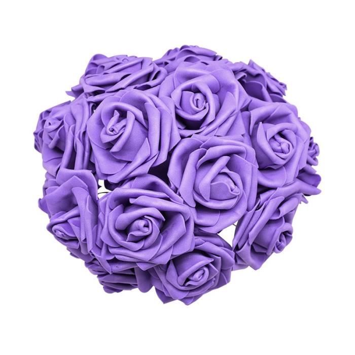 Lot De 25 Roses Artificielles Blanches Pailletées - Fausses Fleurs Pour Bouquet Mariage, Décoration Noël, Fête