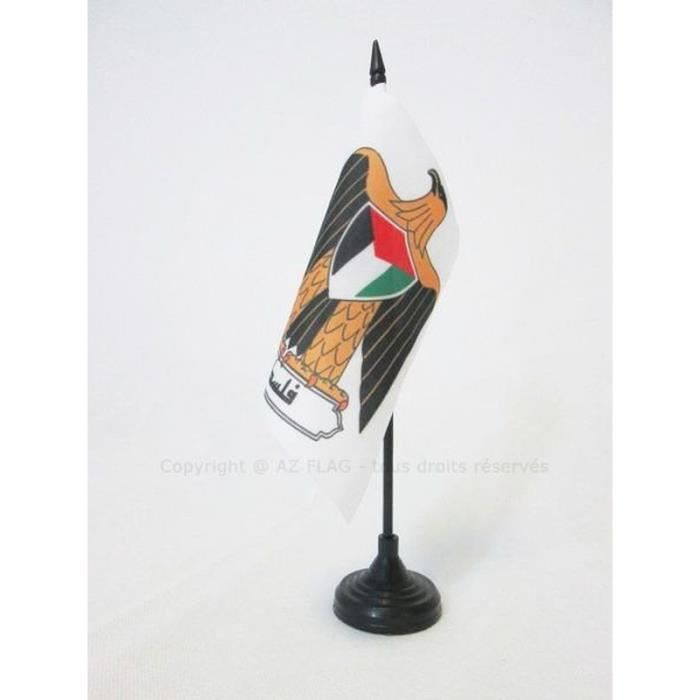 Drapeau De Table Armoiries De La Palestine 15x15cm - Palestinien Avec