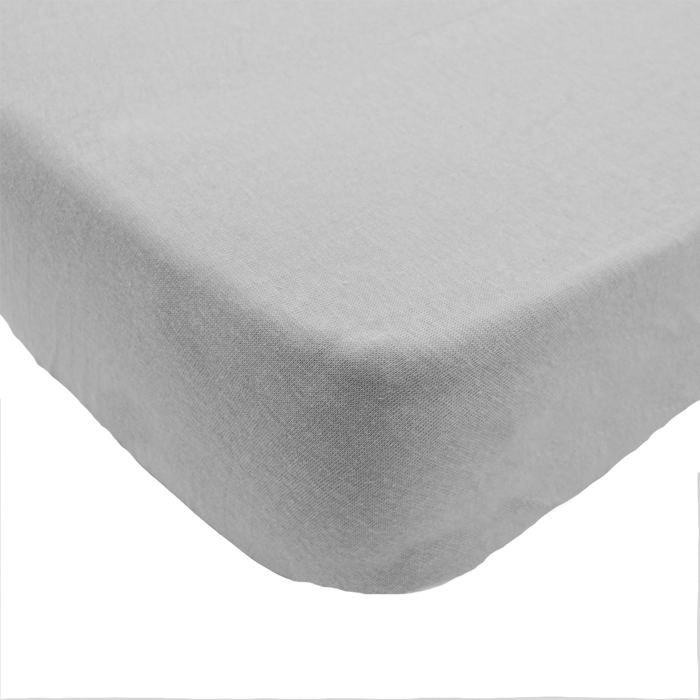 BABYCALIN Drap Housse Bébé Jersey Gris 70 x 140 cm 130gr/m²