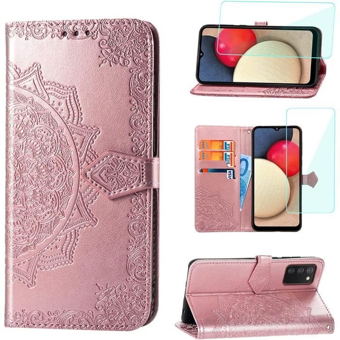 Coque Transparente Pour Samsung Galaxy A02S + 2x Verres Trempés - Housse Silicone Anti-choc