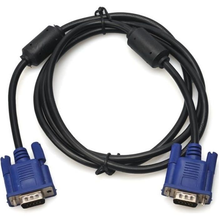 Câble VGA 90° – 0,5 M, Mâle/Mâle, Pour Moniteur, Projecteur, PC – Support 1080p Full HD
