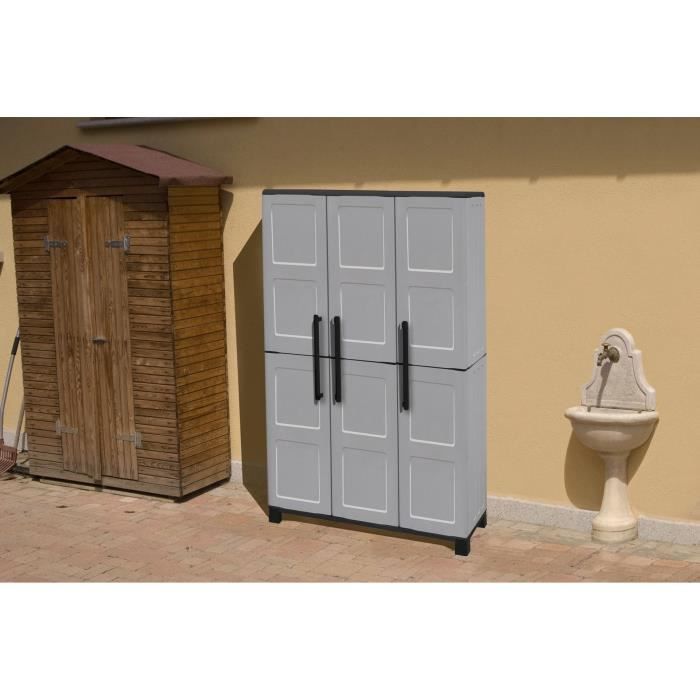 Armoire extérieure ou intérieure DMORA 3 portes 3 niveaux