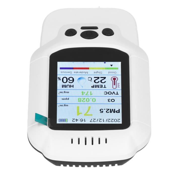 Détecteur Portable D'Ozone Et Qualité D'Air - Mesure O3, PM2.5, PM10, TVOC, Température, Humidité | Écran LCD 2.8" | Batterie 2000mAh | Garantie 2 Ans - 9