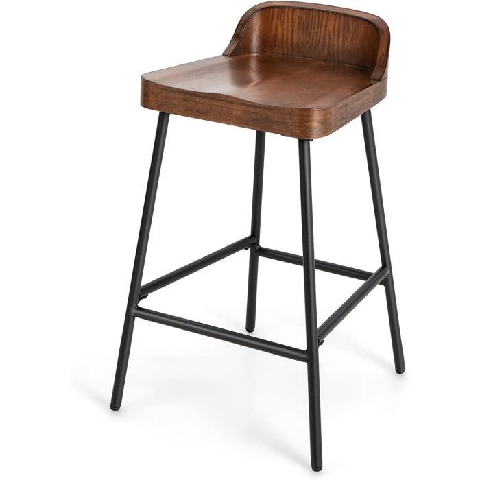 Tabouret Technique Haut à Dosseret - Réglable 55-80cm, 5 Patins, 100kg Max