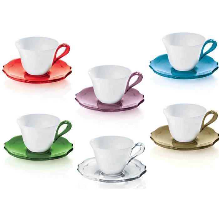 Service De 6 Tasses Et Sous-tasses à Café Cyrillus - Couleur Beige, Neuf Dans Son Emballage