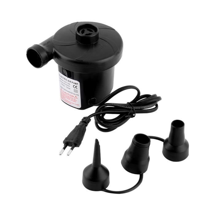 Pompe à air électrique portable, matelas gonflable / pompe à air déflateur  pour piscine, bateau, jouet gonflable ou camping, avec 3 accessoires