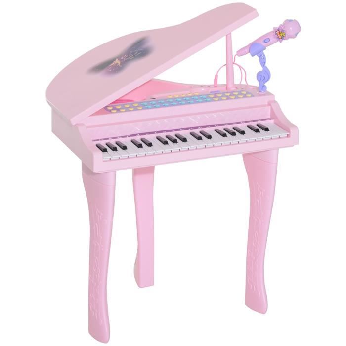 Piano à queue électronique 37 touches multifonctions avec micro haut  parleur rose - Cdiscount Instruments de musique