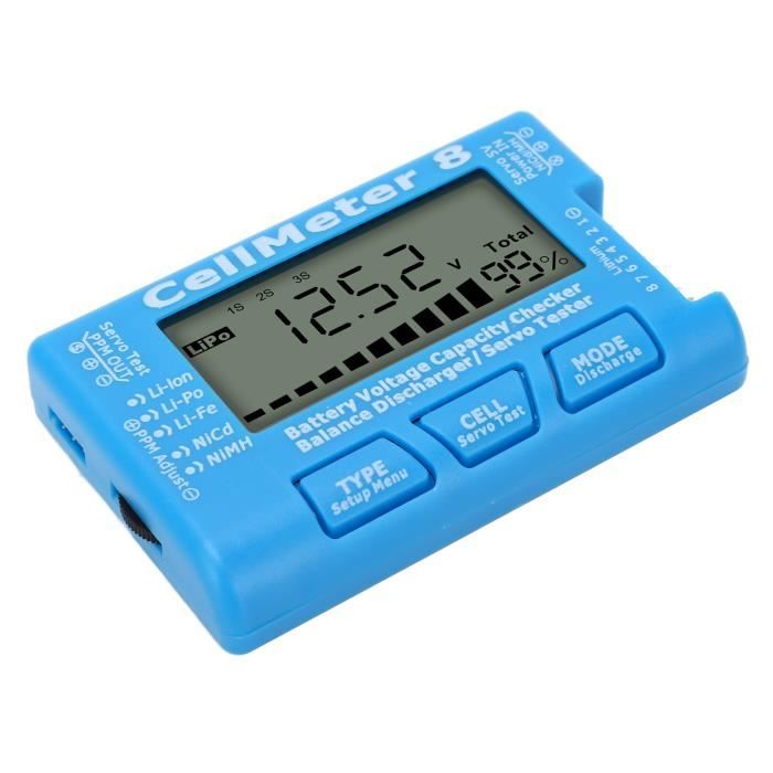 Testeur De Capacité De Batterie Numérique - Pour LiPo, LiFe, NiMH, NiCd - Précision 0.001V, Déchargeur équilibreur, Testeur De Servo