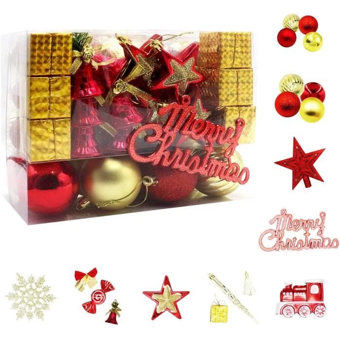 108 Boules De Noël En Plastique - Bleu Roi - 4 Textures Différentes - Avec Crochets - Pour Sapin, Décoration Intérieur/extérieur