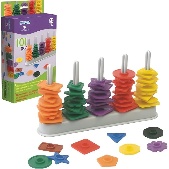 Abaque - MINILAND - 95270 - Multicolore - 100 pièces - 12 fiches incluses Abaque - MINILAND - 95270 - Multicolore - 100 pièces - 12 fiches incluses
