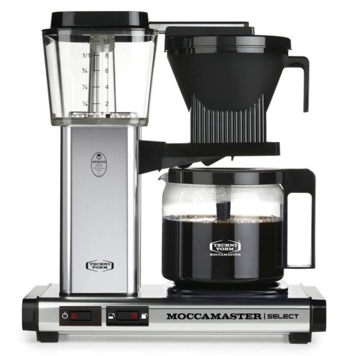 Cafetière à filtre - Moccamaster - KBG 741 Select - Argent poli - Aluminium - 5 ans de garantie